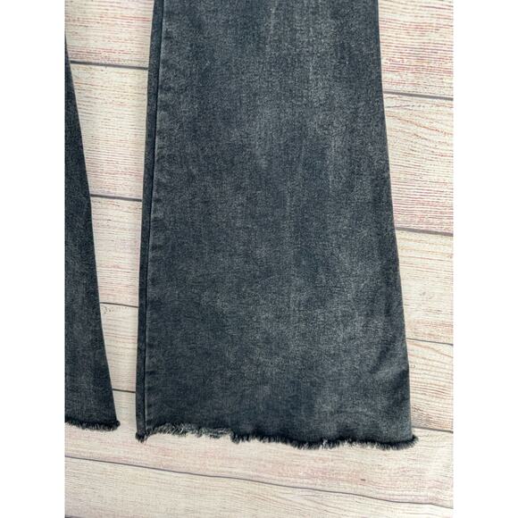 Entro Button Fly Skinny Super Flare Jeans Women's Size Small Black - Picture 7 of 14